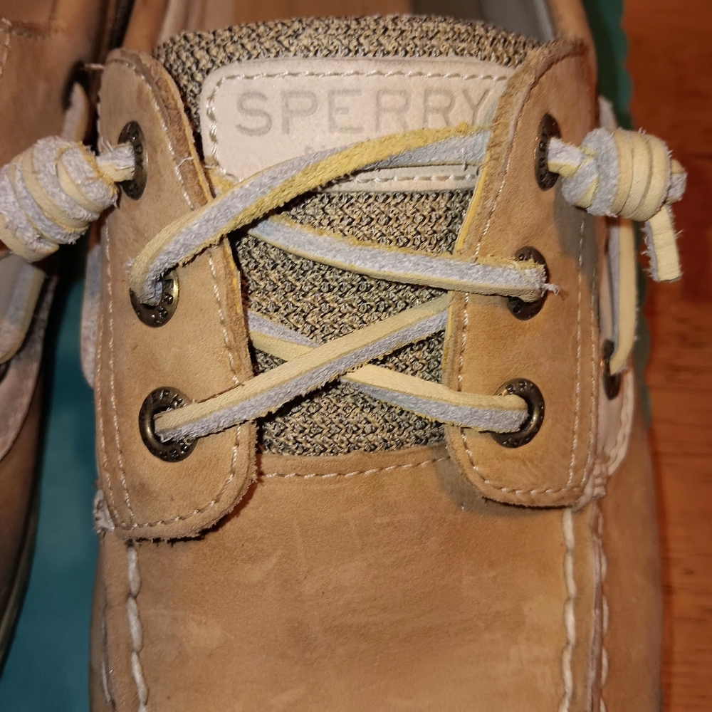 Sperry Billfish Topsider Tan Womens Sz 10 EUC - Picture 3 of 15